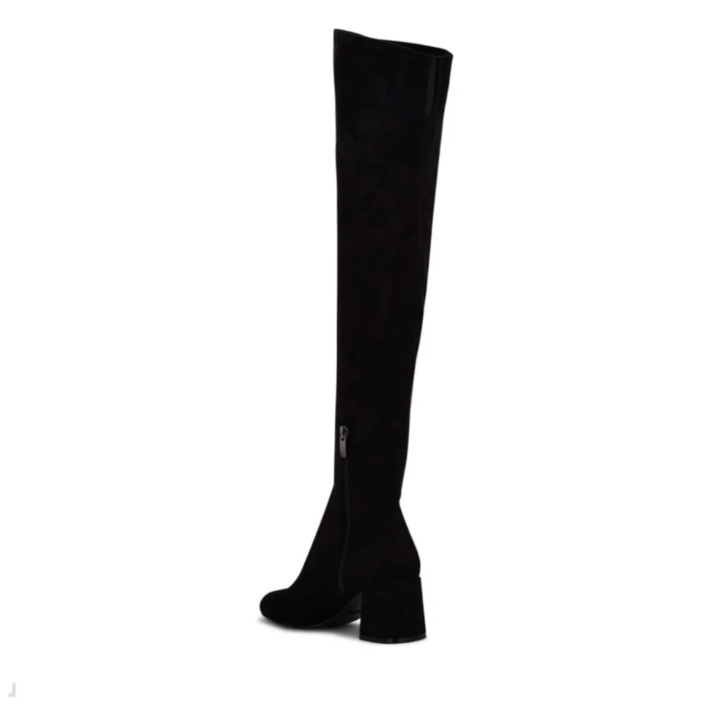 NIB Nine West Yanie2 Women's Over-The-Knee Boots Size 7 Black - Picture 2 of 11